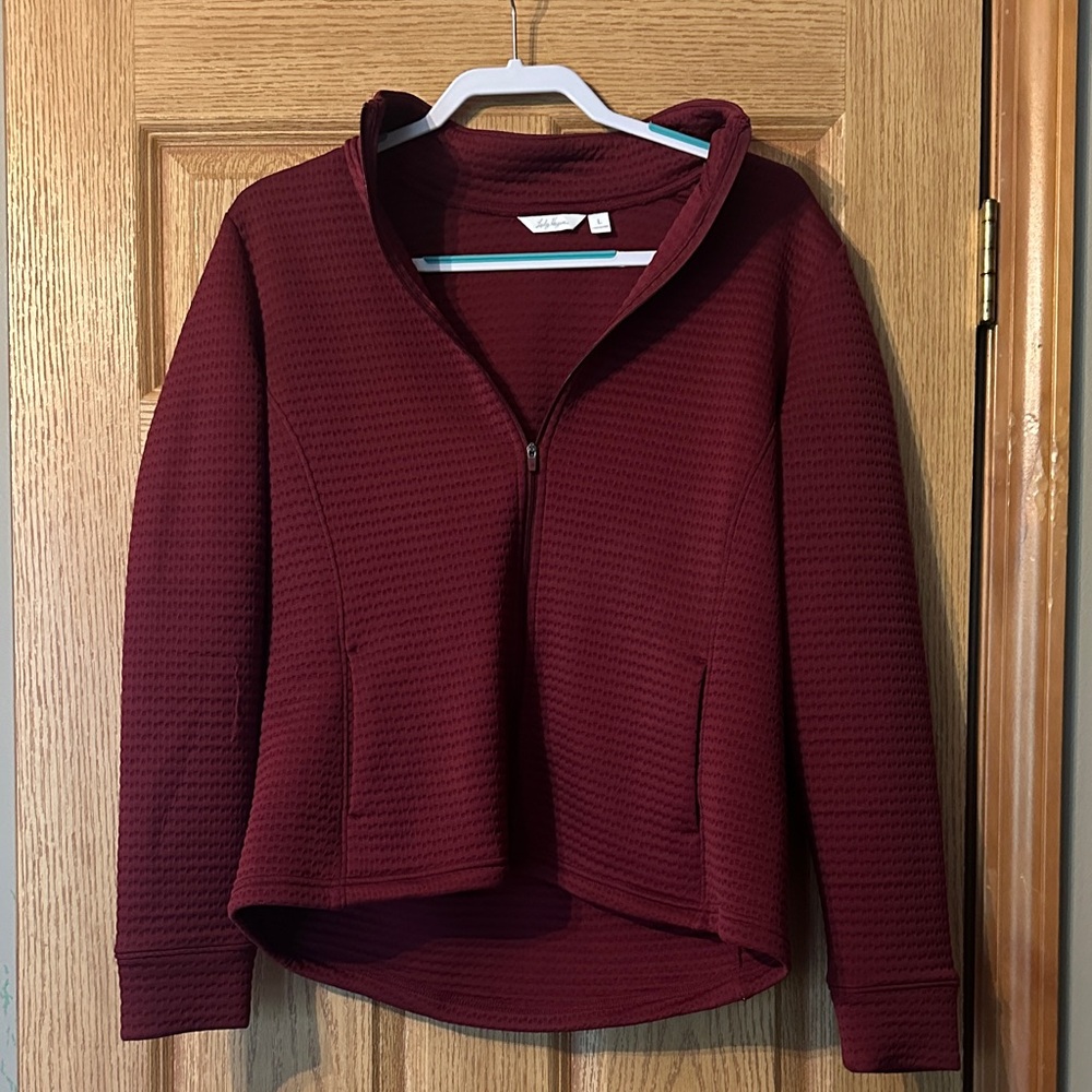 Cozy Quarter-Zip Pullover Hoodie - Deep Wine